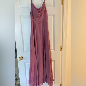 David’s Bridal Chianti Cowl Neck Bridesmaids Dress Never Worn With Tags Altered
